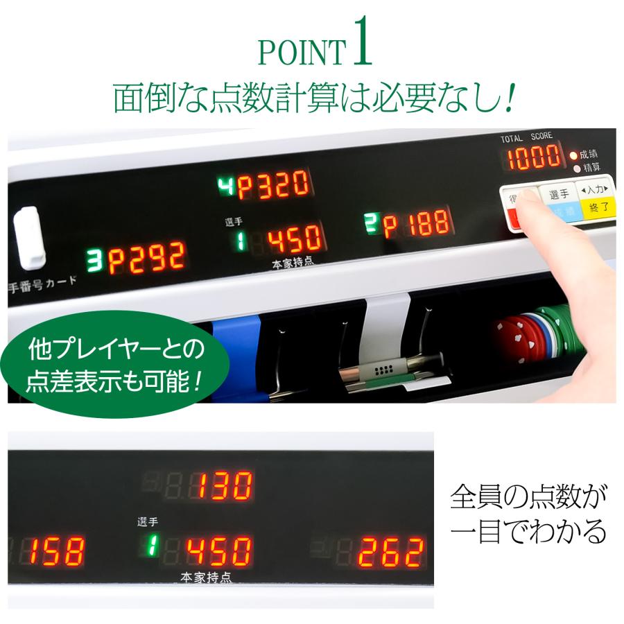 #2613 全自動麻雀デジ新ガラス白+テ