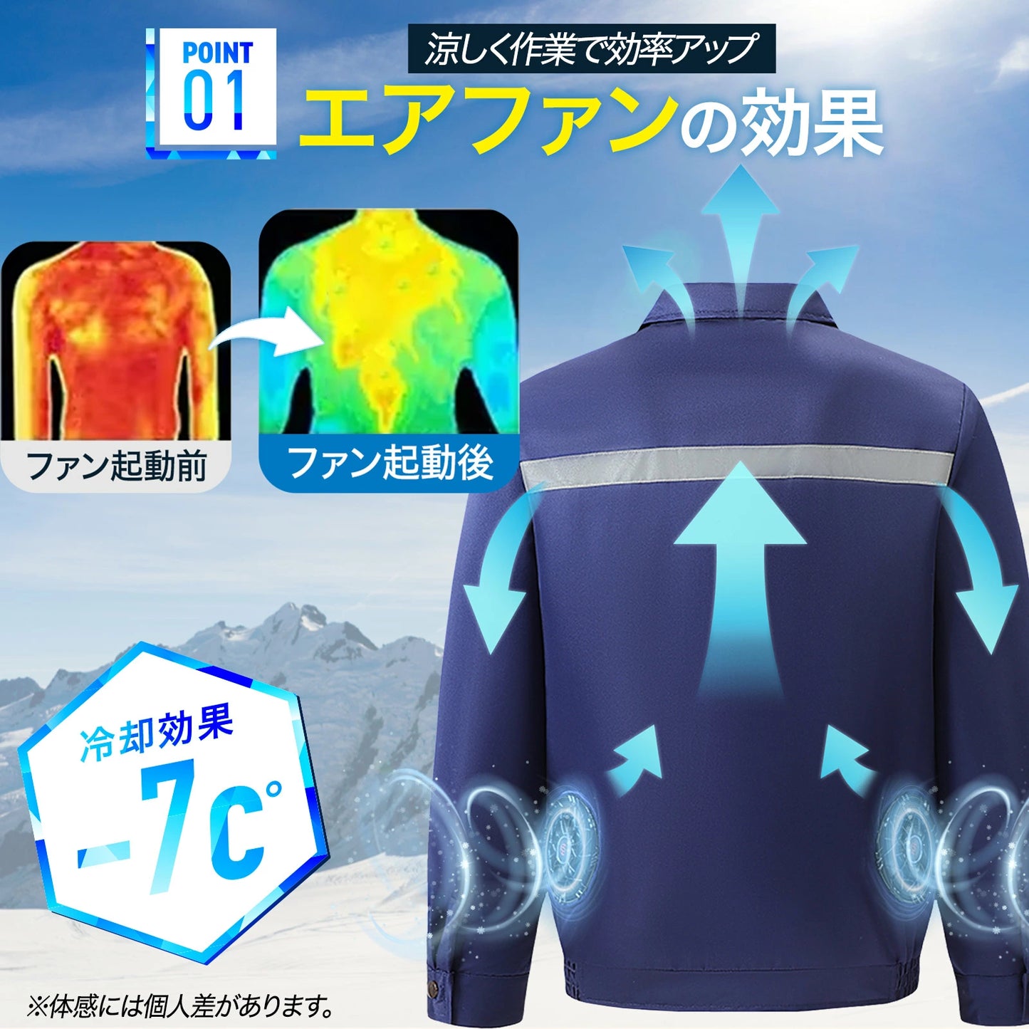 #2192 ファン付き作業服グレーL/XL