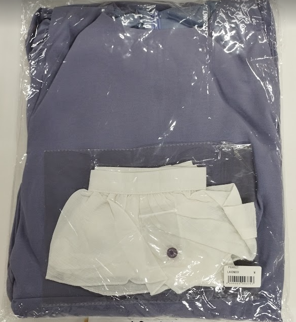 PS00027（3757） 長袖ワンピース　ラベンダー色　サイズM　(送料込)　2枚セット