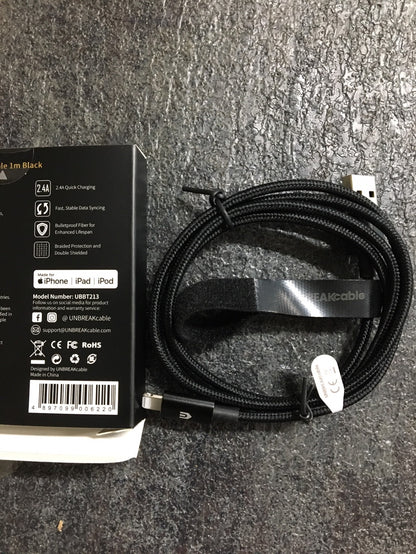 D009　　UNBREAKcable iPhone 充電ケーブル 1M MFi　★