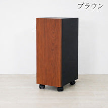#3106 ゲーム機収納ラック（黒 ブラウン）※アツトレット　若干の傷、色ムラ、凹みあり