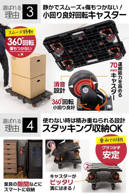 #2043 平台車WGL-150黒4個
