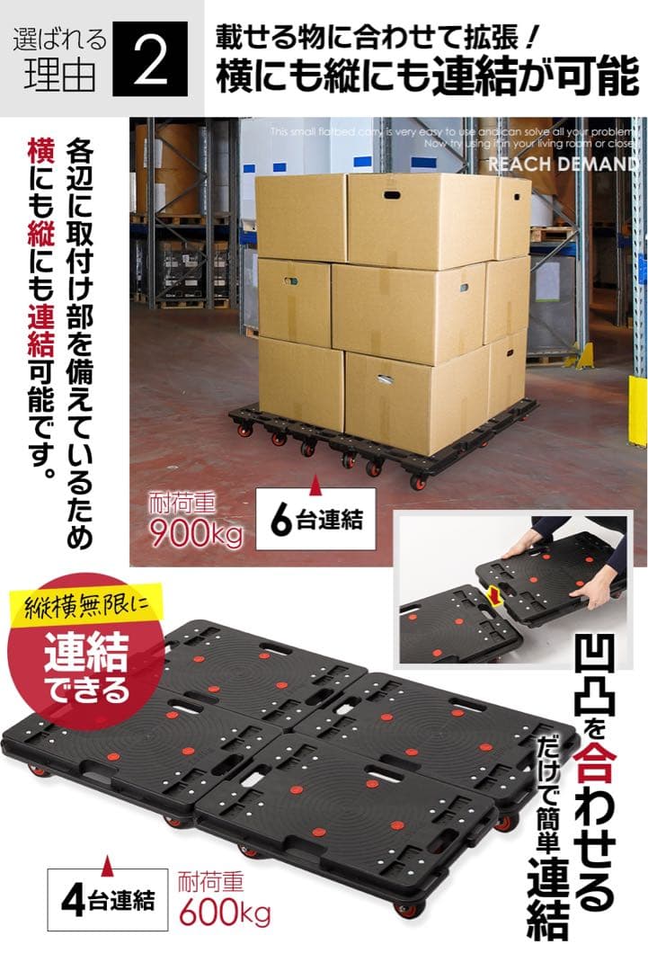 #2042 平台車WGL-150黒2個