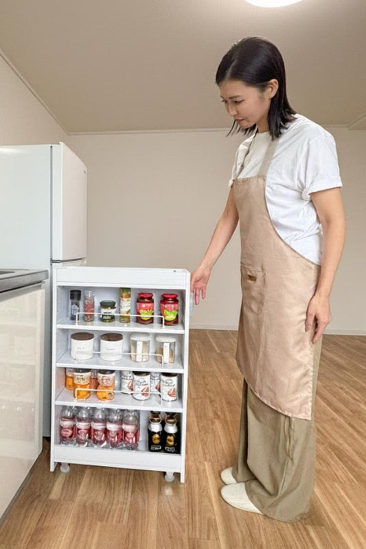 #2952　キッチンワゴン 白 小