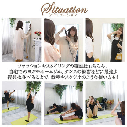 #1524 小丸角鏡165cm黒