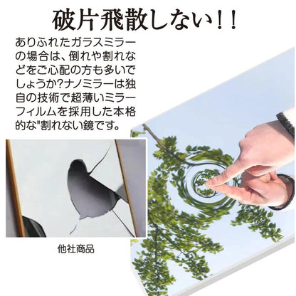 #1631 軽ドア掛け鏡150cmx40cm銀