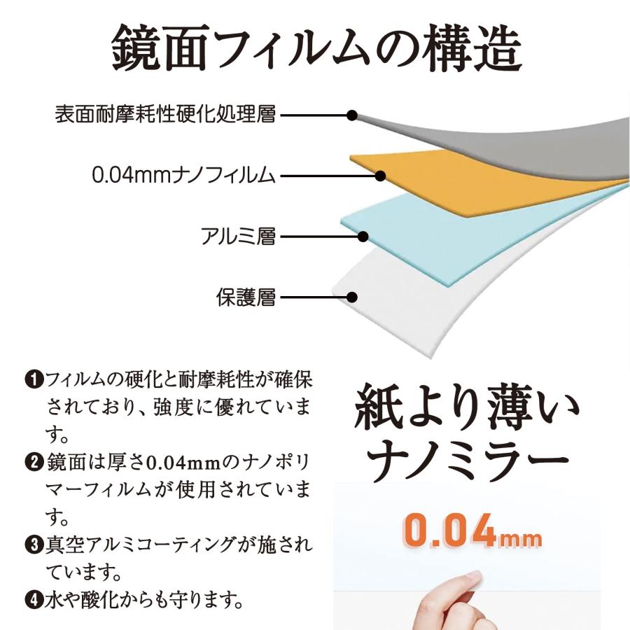 #1631 軽ドア掛け鏡150cmx40cm銀