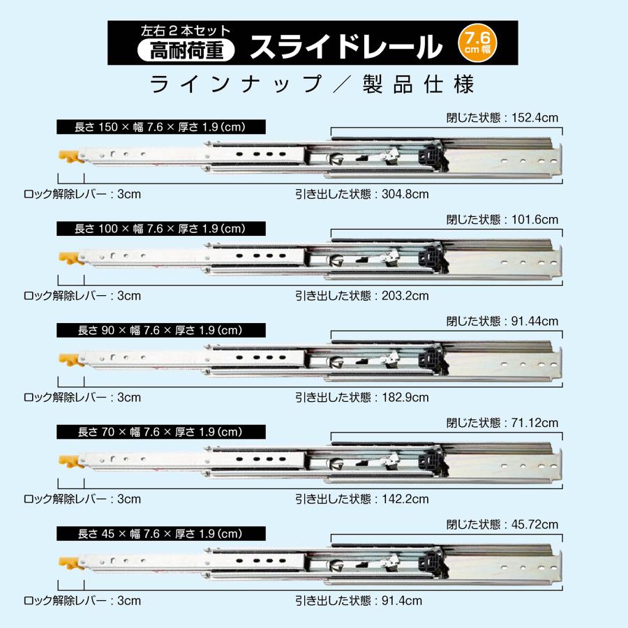 #3002 76型スライドレール1.4M