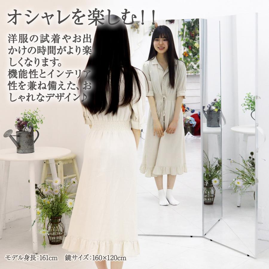 #2295 軽折り畳み鏡160x100銀軽180度折り畳み鏡100銀