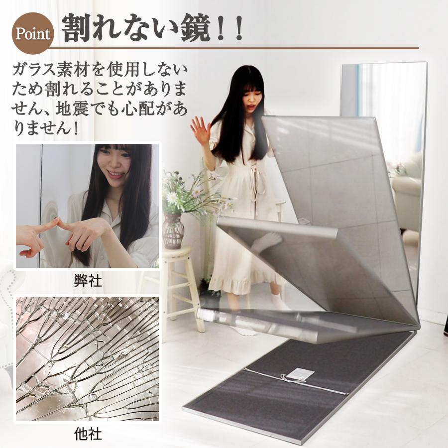 #2295 軽折り畳み鏡160x100銀軽180度折り畳み鏡100銀