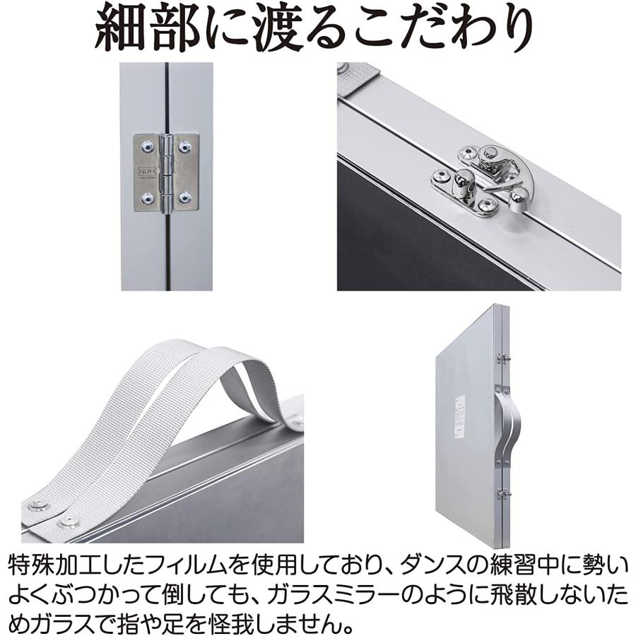 #2294 軽折り畳み鏡160x80銀軽180度折り畳み鏡80銀