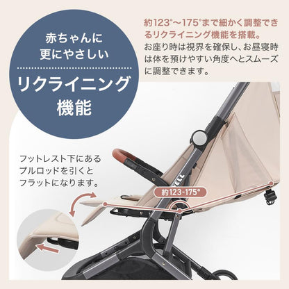 #3096 折りたたみベビー カーBK　ブラック