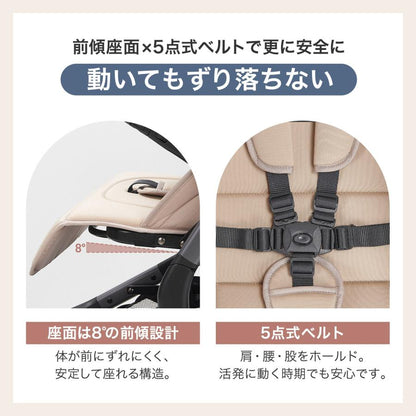 #3096 折りたたみベビー カーBK　ブラック