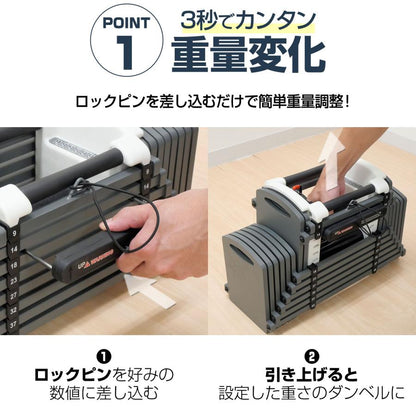 #2825 ブロックダンベルAB42x2   オールブラック　42kg　2個セット