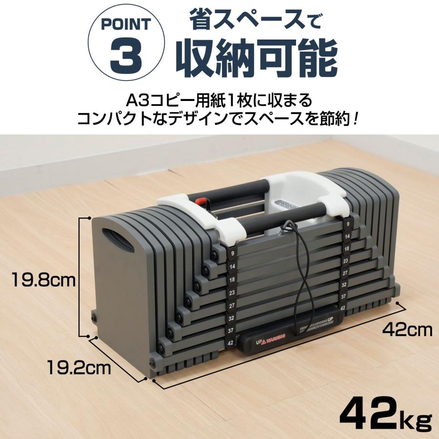 #2825 ブロックダンベルAB42x2   オールブラック　42kg　2個セット