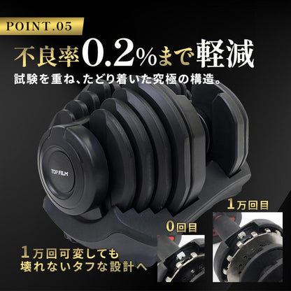 #2884 可変式ダンベル2AB40x2  新型24kg　オールブラック　2個セット