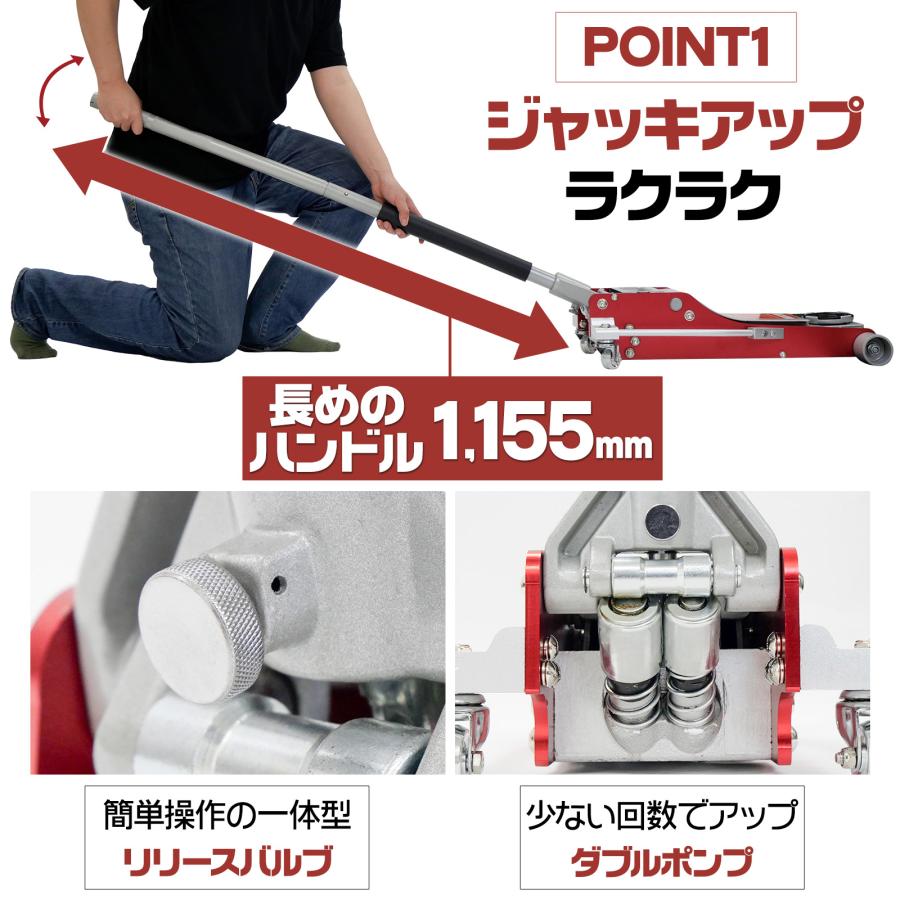 #2484　ジャッキ油圧式+パック　(赤)