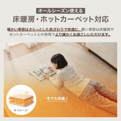#3120 撥水ラグGG185240 185cm×240cm　ライトグレー