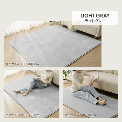 #3120 撥水ラグGG185240 185cm×240cm　ライトグレー