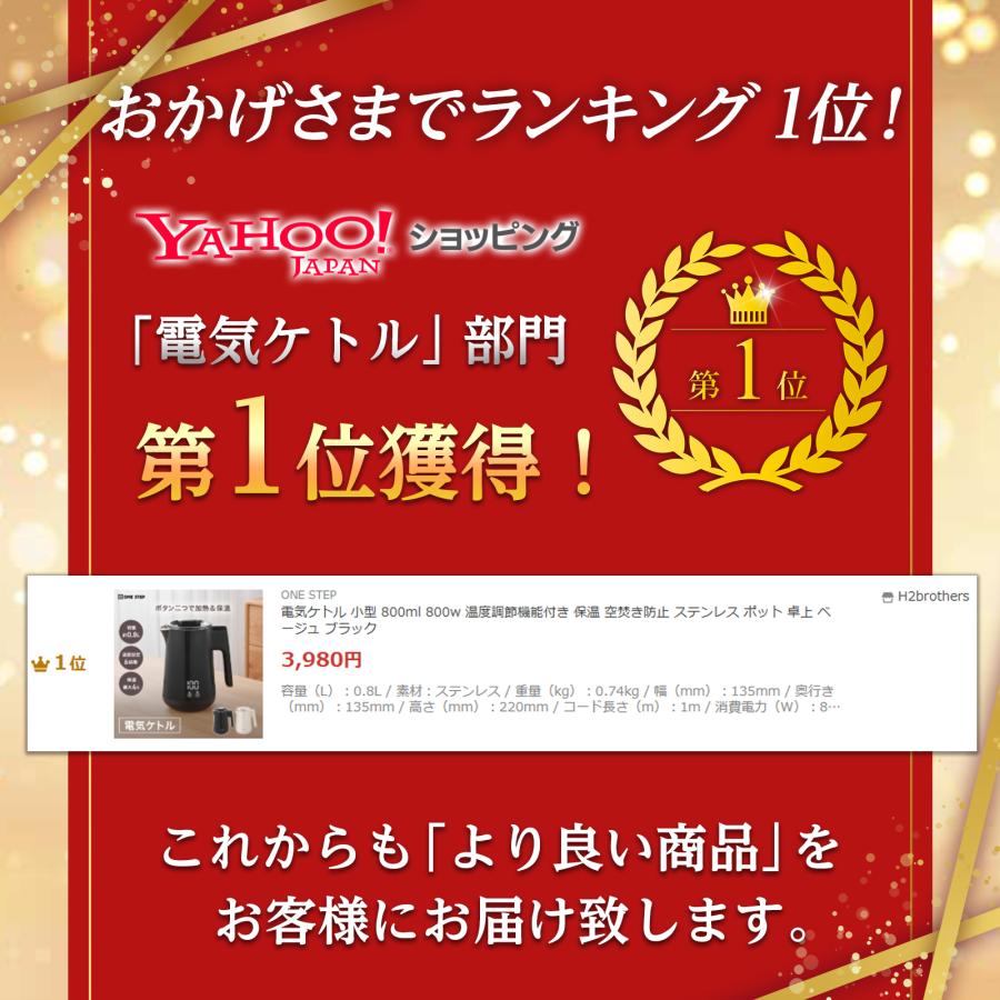 #3105 電気ケトルBK0.8 ブラック