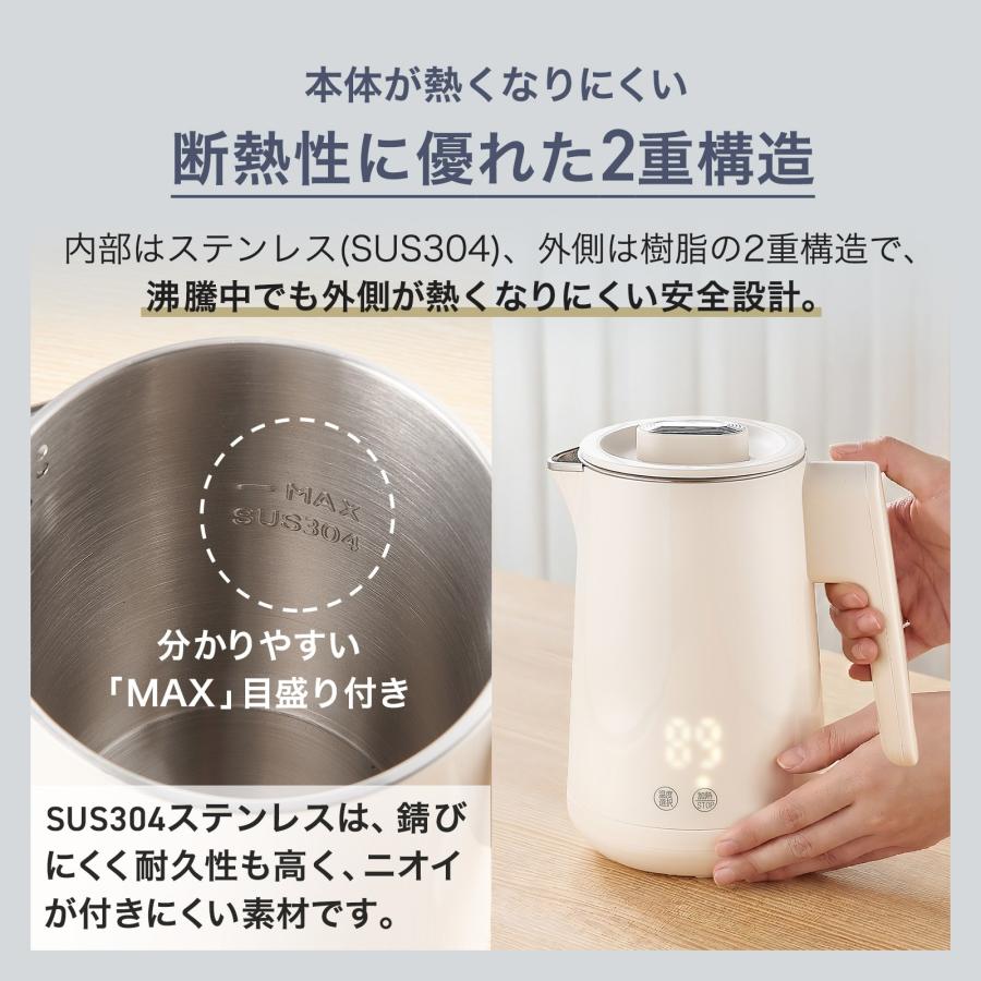 #3104 電気ケトルBE0.8　ベージュ