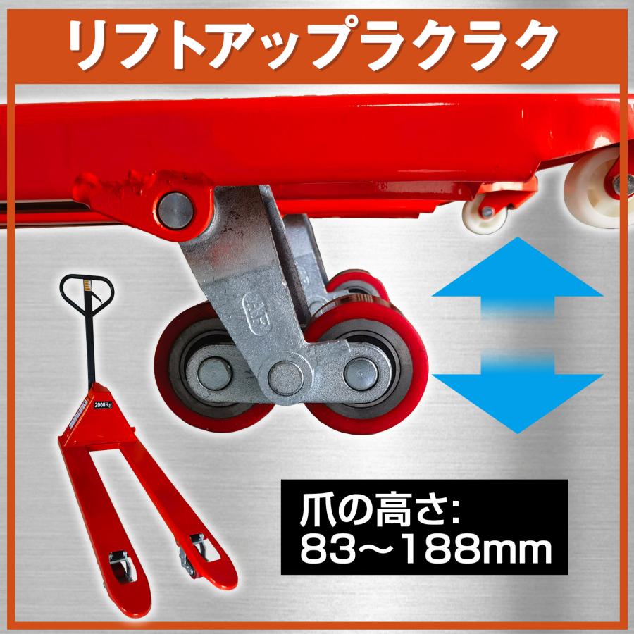 #1865 ハンドリフト2TPU車輪※法人のみ対応可能　個人不可※