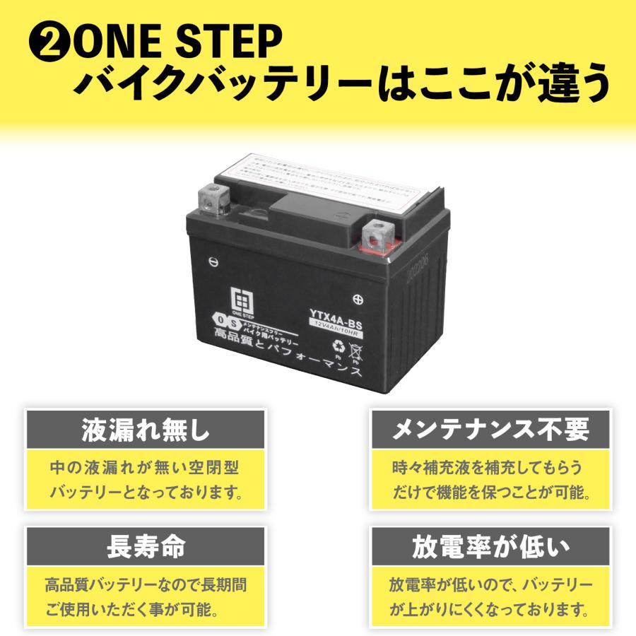 #2843 バイクバッテリ-4L-BS  YTX4L-BS