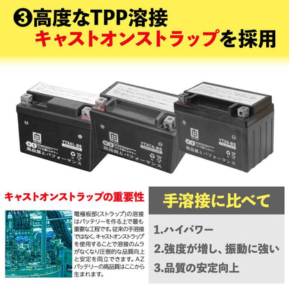 #2843 バイクバッテリ-4L-BS  YTX4L-BS