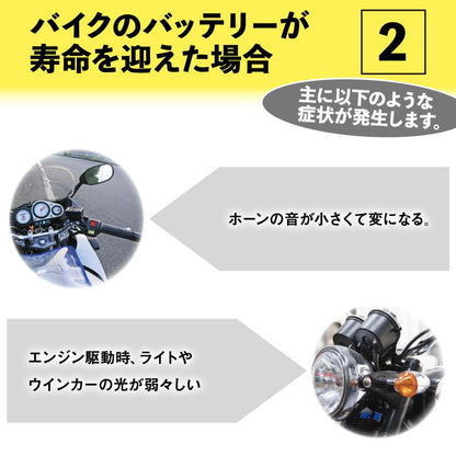 #2843 バイクバッテリ-4L-BS  YTX4L-BS