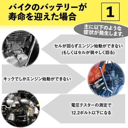 #2844 バイクバッテリ-7A-BS  YTX7A-BS