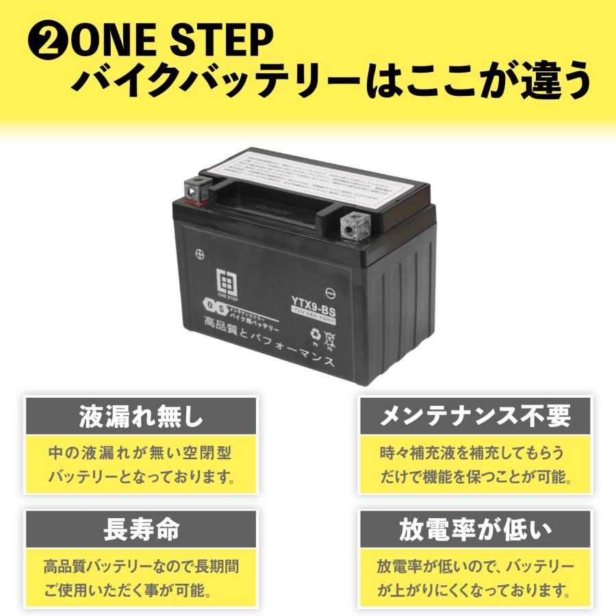 #2845 バイクバッテリ-9-BS  YTX9A-BS