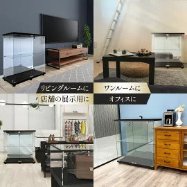 #3020　(ミラー付)両扉ケース2段黒